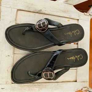 Cole Haan size 9 platform patent leather wedges